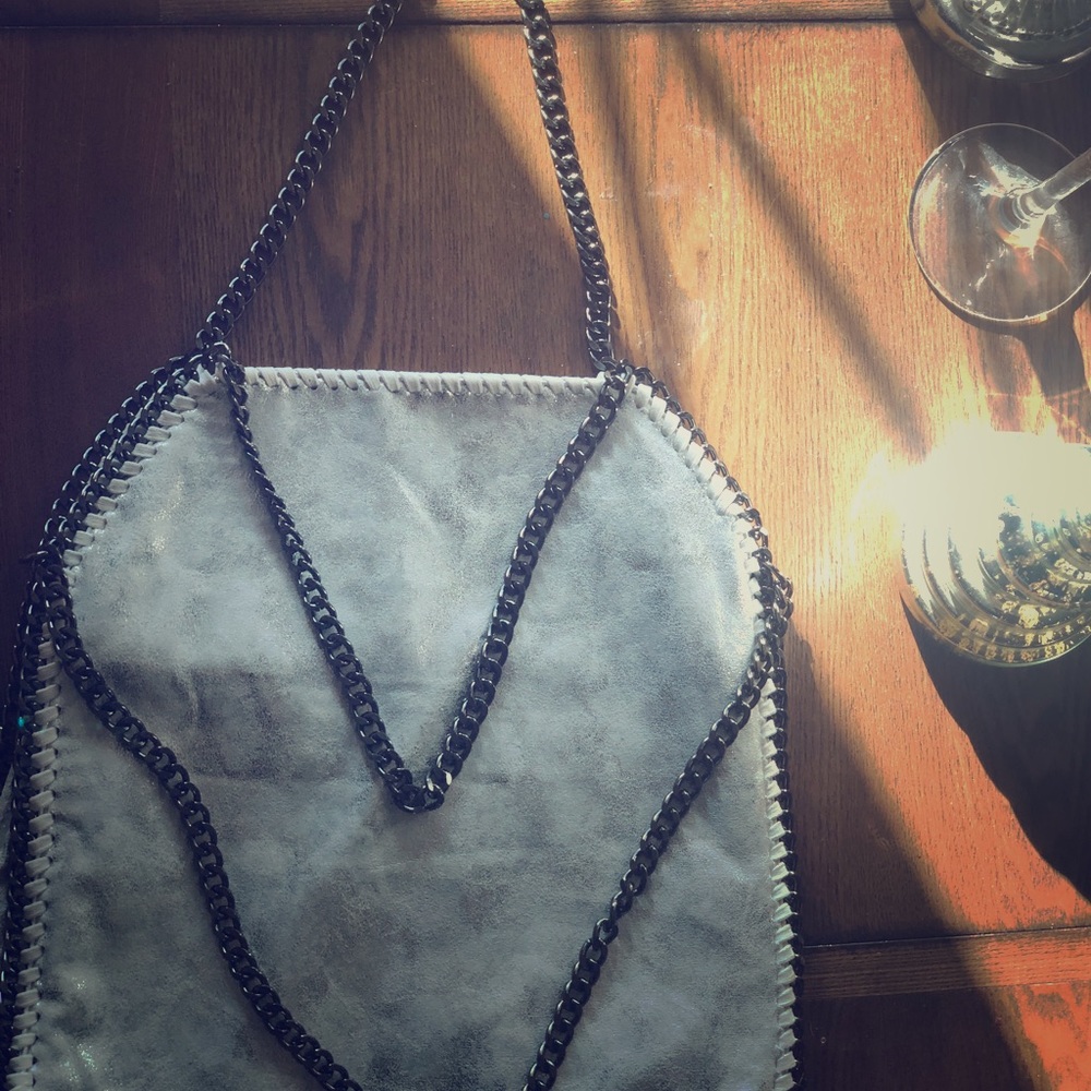 Crushed silver purse bag 💼